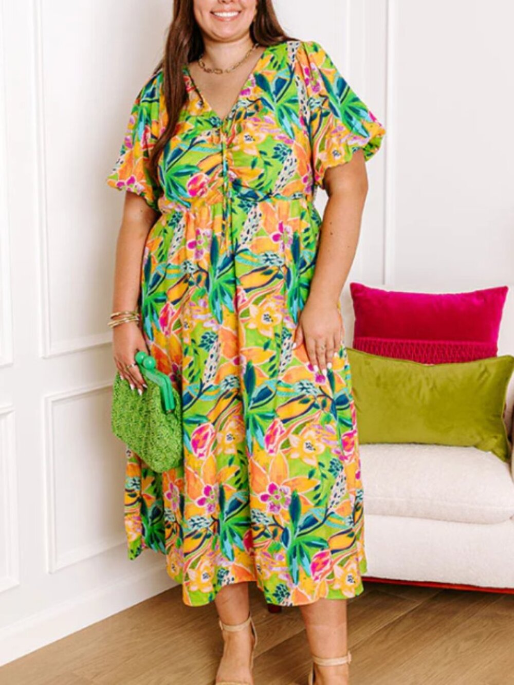 NWT Bright Midi Dress 1XL